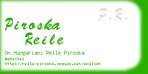 piroska reile business card